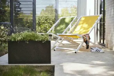 Capi plantenbak lux Terrazzo 64x25x35 cm wit - afbeelding 2