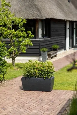Capi plantenbak rechthoekig Arc Granite 35x35x60 cm taupe - afbeelding 5