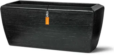 Capi plantenbak rechthoekig Arc Granite 60x35x40 cm zwart - afbeelding 1