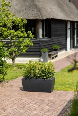 Capi plantenbak rechthoekig Arc Granite 90x35x40 cm taupe - afbeelding 2