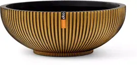 Capi schaal groove d40h15cm zwart goud - afbeelding 1