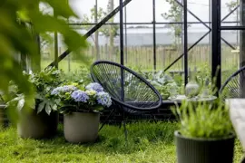 Capi urban bol smooth nl kunststof bloempot 43x41 cm warme taupe - afbeelding 8