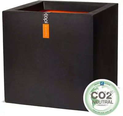 Capi urban smooth nl kunststof plantenbak 30x30x30 cm zwart - afbeelding 2