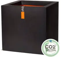 Capi urban smooth nl kunststof plantenbak 30x30x30 cm zwart - afbeelding 2