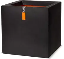 Capi urban smooth nl plantenbak square 40x40x40 cm zwart - afbeelding 1