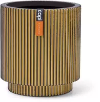 Capi vaas Cilinder Groove 8x9cm zwart goud kopen?