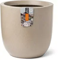 Capi waste bol smooth nl kunststof bloempot 43x41 cm terrazzo beige - afbeelding 1