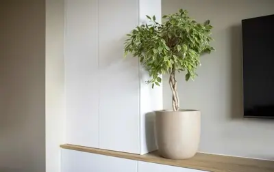 Capi waste bol smooth nl kunststof bloempot 43x41 cm terrazzo beige - afbeelding 2