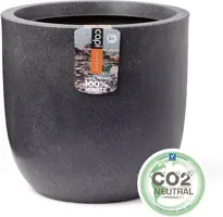 Capi waste bol smooth nl kunststof bloempot 43x41 cm terrazzo grijs - afbeelding 2