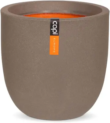 Capi waste bol smooth nl kunststof bloempot 54x52 cm warme taupe - afbeelding 1