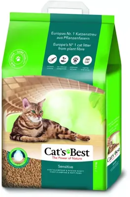 Cat's Best Sensitive – Antibacteriële Houtkorrels 20 L - afbeelding 6