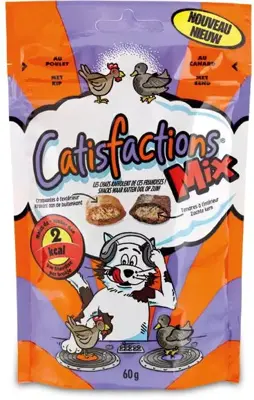 Catisfactions kattensnack kip & eend 60 g - afbeelding 2