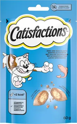 Catisfactions kattensnack zalm 60g - afbeelding 2