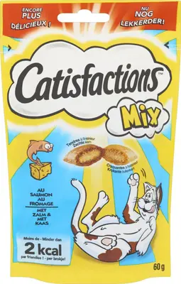 Catisfactions kattensnack zalm & kaas 60 g