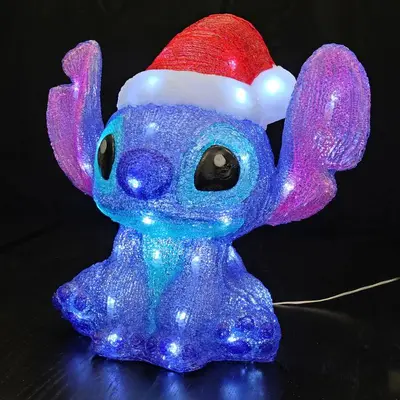 Christmas Stitch Acrylic Lit Medium Statue  - afbeelding 2