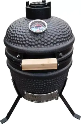 Compleet - Own Grill 13 inch kamado barbecue V1 zwart met heatdeflector - afbeelding 3