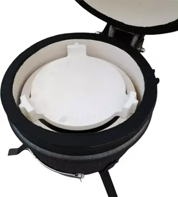 Compleet - Own Grill 13 inch kamado barbecue V1 zwart met heatdeflector - afbeelding 2
