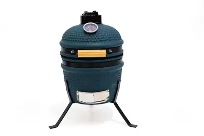 Compleet - Own Grill 13 inch kamado barbecue V2 blauw met heatdeflector - afbeelding 2