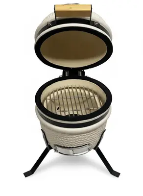 Compleet - Own Grill 13 inch kamado barbecue V2 creme met heatdeflector - afbeelding 3