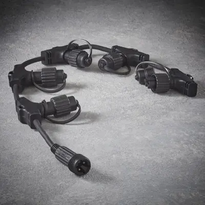 Connect 24 ring black 6-way connector 70xw2.5xh8cm - afbeelding 2