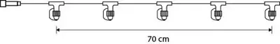 Connect 24 ring black 6-way connector 70xw2.5xh8cm - afbeelding 3