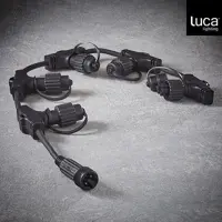 Connect 24 ring black 6-way connector 70xw2.5xh8cm - afbeelding 1