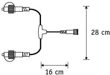 Connect xp t-connector black extra 28xw2xh16cm - afbeelding 2