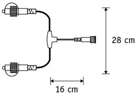 Connect xp t-connector black extra 28xw2xh16cm - afbeelding 2