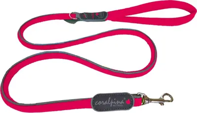 Coralpina leash Cinquetorri fluoriserend roze, 18 mm/110 cm - afbeelding 1