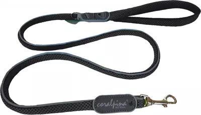 Coralpina leash Cinquetorri zwart, 18 mm/110 cm - afbeelding 1