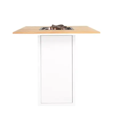Cosi Fires vuurtafel cosiloft 100 bar table white/teak - afbeelding 2
