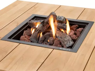 Cosi Fires vuurtafel cosiloft 100 lounge table anthracite/teak - afbeelding 3