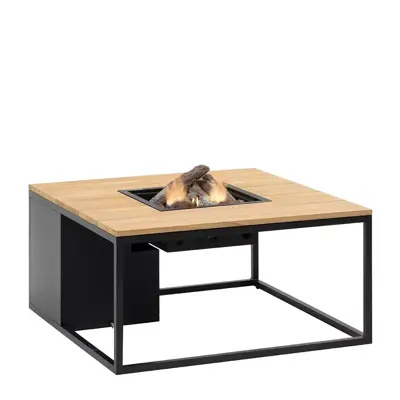 Cosi Fires vuurtafel cosiloft 100 lounge table black/teak - afbeelding 1