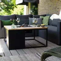 Cosi Fires vuurtafel cosiloft 100 lounge table black/teak - afbeelding 4