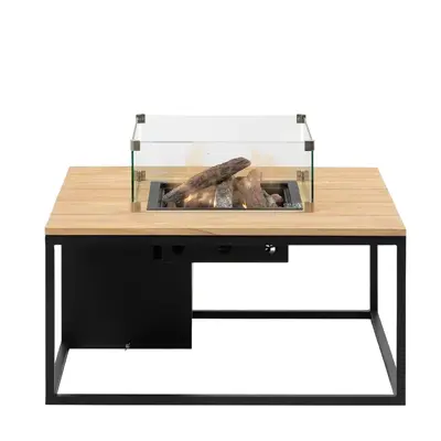 Cosi Fires vuurtafel cosiloft 100 lounge table black/teak - afbeelding 2