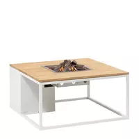 Cosi Fires vuurtafel cosiloft 100 lounge table white/teak - afbeelding 1