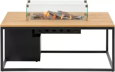 Cosi Fires vuurtafel cosiloft 120 lounge table anthracite/teak - afbeelding 2