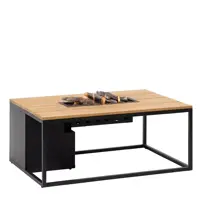 Cosi Fires vuurtafel cosiloft 120 lounge table black/teak - afbeelding 1