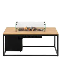 Cosi Fires vuurtafel cosiloft 120 lounge table black/teak - afbeelding 2