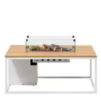 Cosi Fires vuurtafel cosiloft 120 lounge table white/teak - afbeelding 2