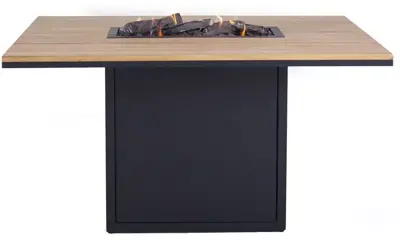 Cosi Fires vuurtafel cosiloft 120 relax dining black/teak - afbeelding 2