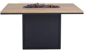 Cosi Fires vuurtafel cosiloft 120 relax dining black/teak - afbeelding 2
