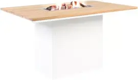 Cosi Fires vuurtafel cosiloft 120 relax dining white/teak - afbeelding 1