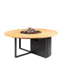 Cosi Fires vuurtafel cosiloft 120 round black/teak - afbeelding 1