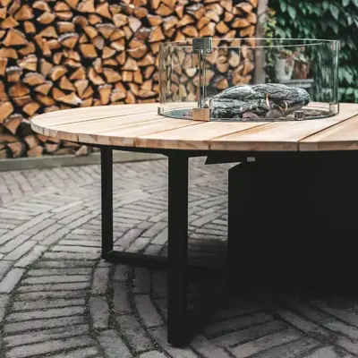 Cosi Fires vuurtafel cosiloft 120 round black/teak - afbeelding 2
