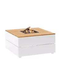Cosi Fires vuurtafel cosipure 100 white/teak - afbeelding 1