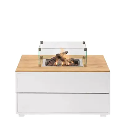 Cosi Fires vuurtafel cosipure 100 white/teak - afbeelding 2