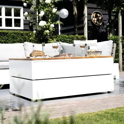 Cosi Fires vuurtafel cosipure 120 white/teak - afbeelding 3