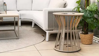 Cosilumia solar lounge tuintafel 52x60cm sandy beige - afbeelding 3