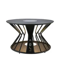 Cosilumia solar lounge tuintafel 70x41cm black - afbeelding 1
